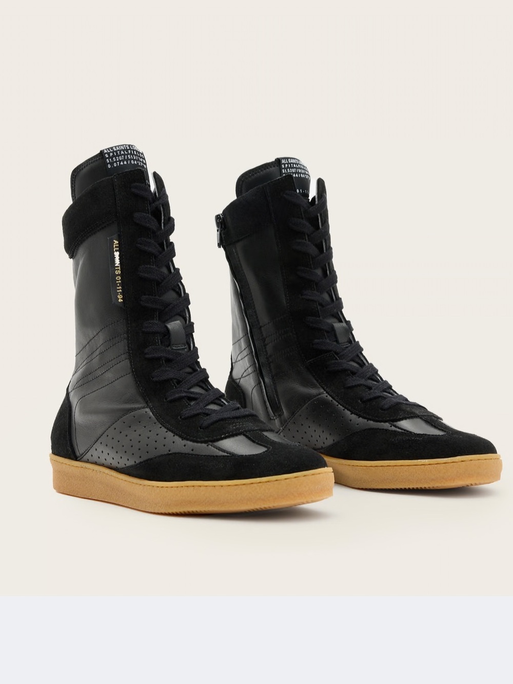 ALL SAINTS Louise Leather High Top Sneakers